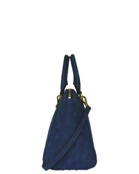 dunkelblaue Shopper Tasche aus Leder von POON Switzerland