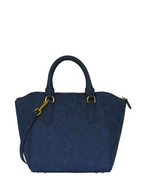 dunkelblaue Shopper Tasche aus Leder von POON Switzerland