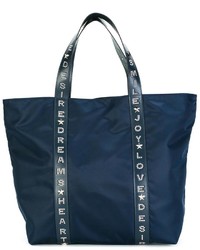 dunkelblaue Shopper Tasche aus Leder von RED Valentino