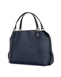 dunkelblaue Shopper Tasche aus Leder von Coach