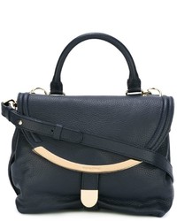 dunkelblaue Shopper Tasche aus Leder von See by Chloe