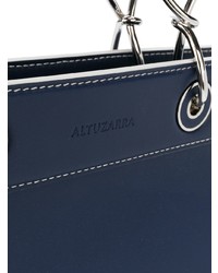 dunkelblaue Shopper Tasche aus Leder von Altuzarra