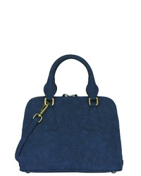 dunkelblaue Shopper Tasche aus Leder von SILVIO TOSSI