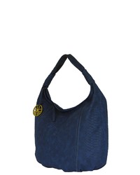 dunkelblaue Shopper Tasche aus Leder von SILVIO TOSSI