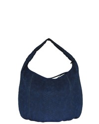 dunkelblaue Shopper Tasche aus Leder von SILVIO TOSSI