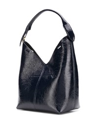 dunkelblaue Shopper Tasche aus Leder von Anya Hindmarch