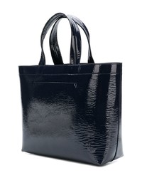 dunkelblaue Shopper Tasche aus Leder von Anya Hindmarch