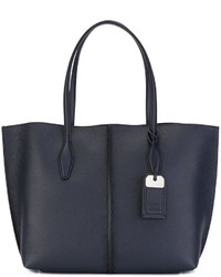 dunkelblaue Shopper Tasche aus Leder von Tod's