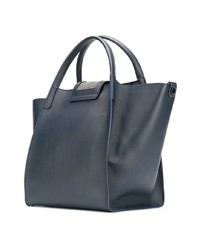 dunkelblaue Shopper Tasche aus Leder von Fabiana Filippi