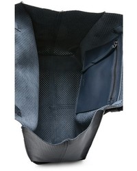 dunkelblaue Shopper Tasche aus Leder von Foley + Corinna
