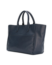 dunkelblaue Shopper Tasche aus Leder von Tila March