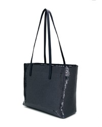 dunkelblaue Shopper Tasche aus Pailletten von Miu Miu