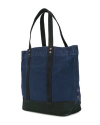 dunkelblaue Shopper Tasche aus Segeltuch von Polo Ralph Lauren