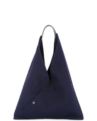dunkelblaue Shopper Tasche aus Segeltuch von Cabas