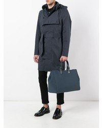 dunkelblaue Shopper Tasche aus Segeltuch von Troubadour