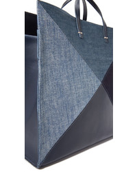 dunkelblaue Shopper Tasche aus Segeltuch von Clare Vivier