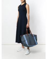 dunkelblaue Shopper Tasche aus Segeltuch von JW Anderson