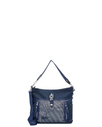 dunkelblaue Shopper Tasche aus Segeltuch von George Gina & Lucy