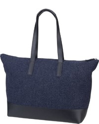 dunkelblaue Shopper Tasche aus Segeltuch von Jost