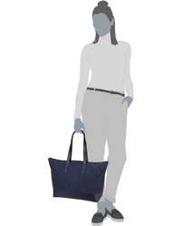 dunkelblaue Shopper Tasche aus Segeltuch von Jost