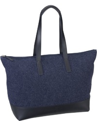 dunkelblaue Shopper Tasche aus Segeltuch von Jost