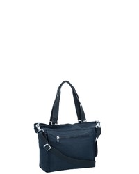 dunkelblaue Shopper Tasche aus Segeltuch von Kipling