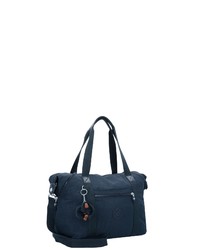 dunkelblaue Shopper Tasche aus Segeltuch von Kipling