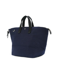 dunkelblaue Shopper Tasche aus Segeltuch von Cabas