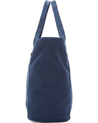 dunkelblaue Shopper Tasche aus Segeltuch von A.P.C.