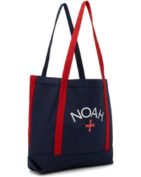 dunkelblaue Shopper Tasche aus Segeltuch von Noah