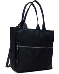 dunkelblaue Shopper Tasche aus Segeltuch von Master-piece Co