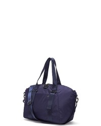 dunkelblaue Shopper Tasche aus Segeltuch von Pacsafe