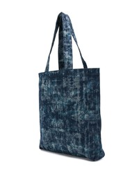 dunkelblaue Shopper Tasche aus Segeltuch von Diesel