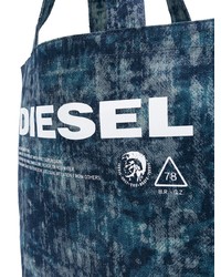dunkelblaue Shopper Tasche aus Segeltuch von Diesel