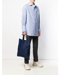 dunkelblaue Shopper Tasche aus Segeltuch von Marni