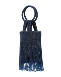 dunkelblaue Shopper Tasche aus Segeltuch von Sachin + Babi