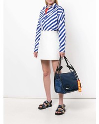 dunkelblaue Shopper Tasche aus Segeltuch von Marc Jacobs