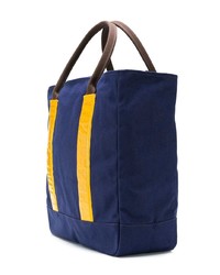 dunkelblaue Shopper Tasche aus Segeltuch von Junya Watanabe MAN