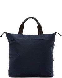 dunkelblaue Shopper Tasche aus Segeltuch
