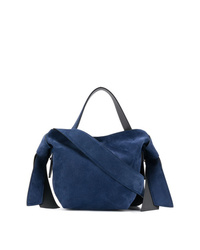 dunkelblaue Shopper Tasche aus Wildleder von Acne Studios