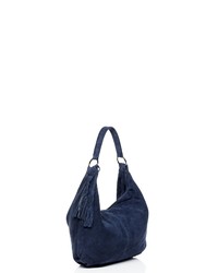 dunkelblaue Shopper Tasche aus Wildleder von BACCINI