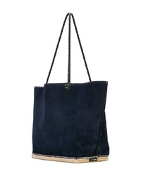 dunkelblaue Shopper Tasche aus Wildleder von Altuzarra