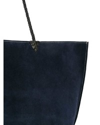 dunkelblaue Shopper Tasche aus Wildleder von Altuzarra