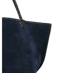 dunkelblaue Shopper Tasche aus Wildleder von Altuzarra