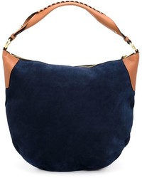 dunkelblaue Shopper Tasche aus Wildleder von Hayward
