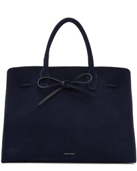 dunkelblaue Shopper Tasche aus Wildleder von Mansur Gavriel