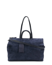 dunkelblaue Shopper Tasche aus Wildleder von Marsèll