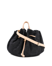 dunkelblaue Shopper Tasche aus Wildleder von Marsèll