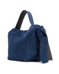 dunkelblaue Shopper Tasche aus Wildleder von Acne Studios