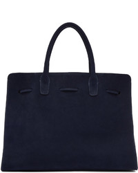 dunkelblaue Shopper Tasche aus Wildleder von Mansur Gavriel